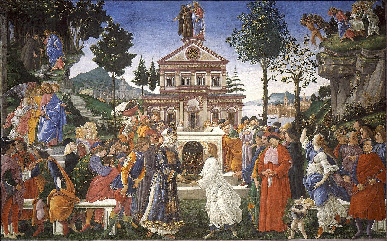 Three Temptations of Christ by Sandro Botticelli