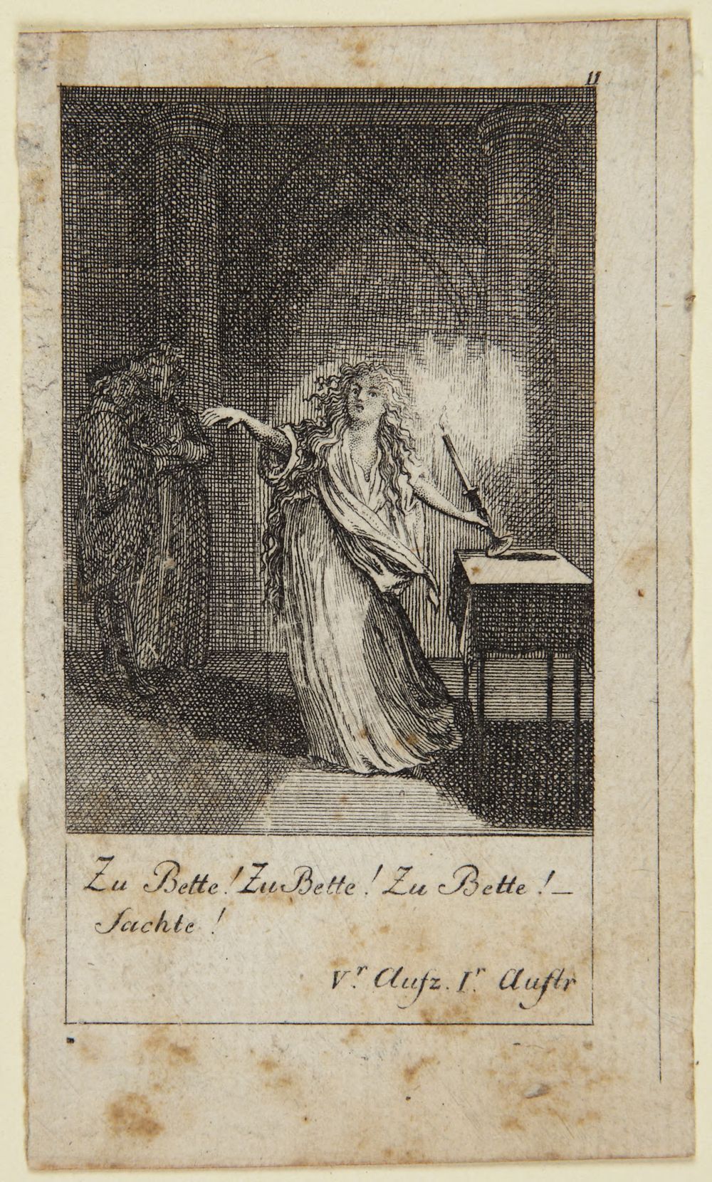 Chodowiecki etching of Lady Macbeth sleepwalking with observers