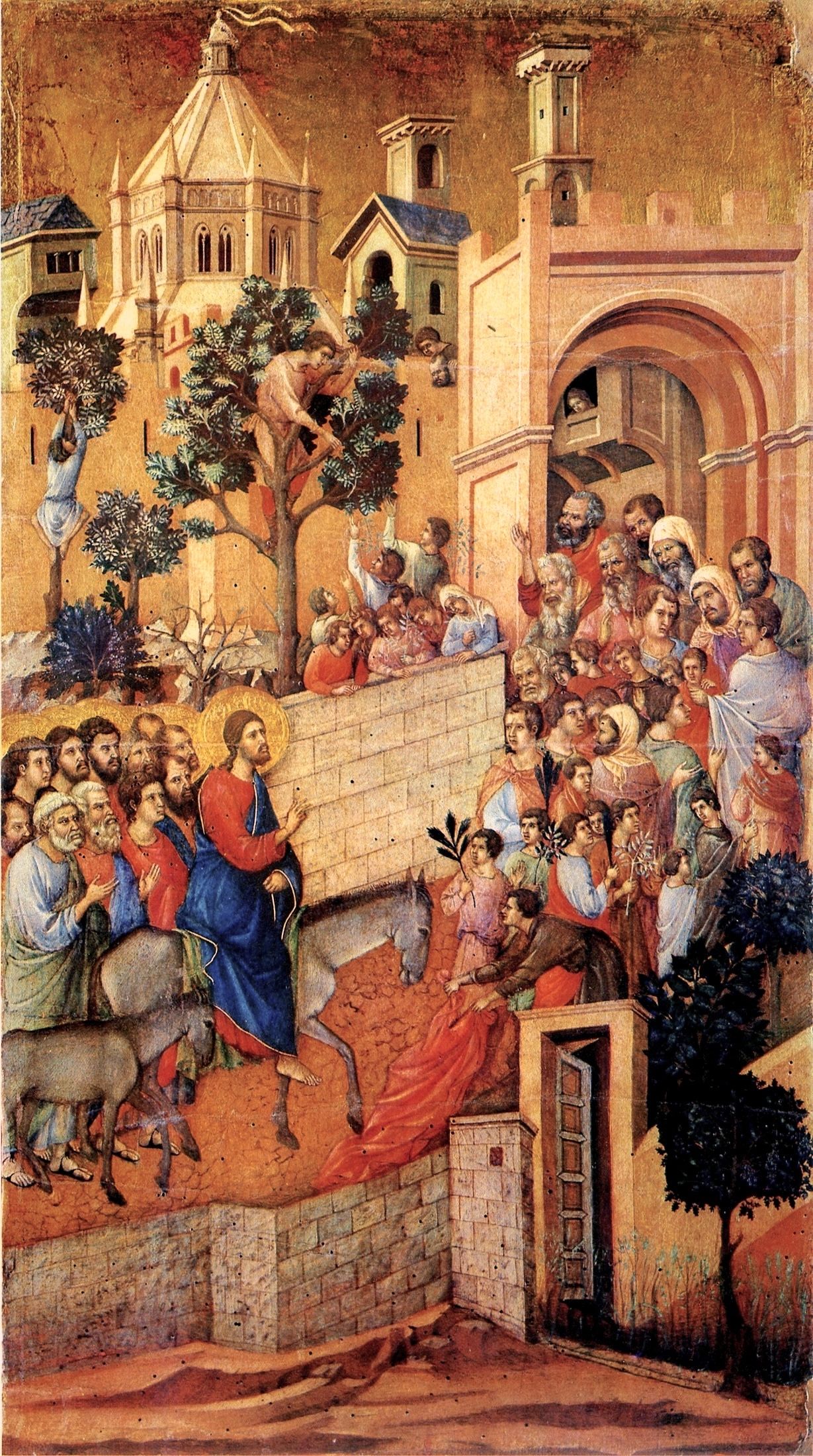 Entry into Jerusalem by Duccio di Buoninsegna