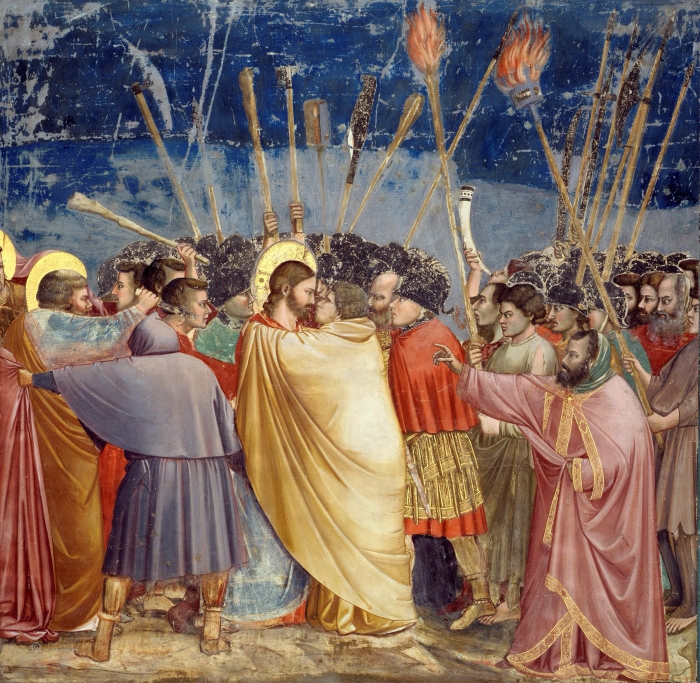 Kiss of Judas by Giotto di Bondone