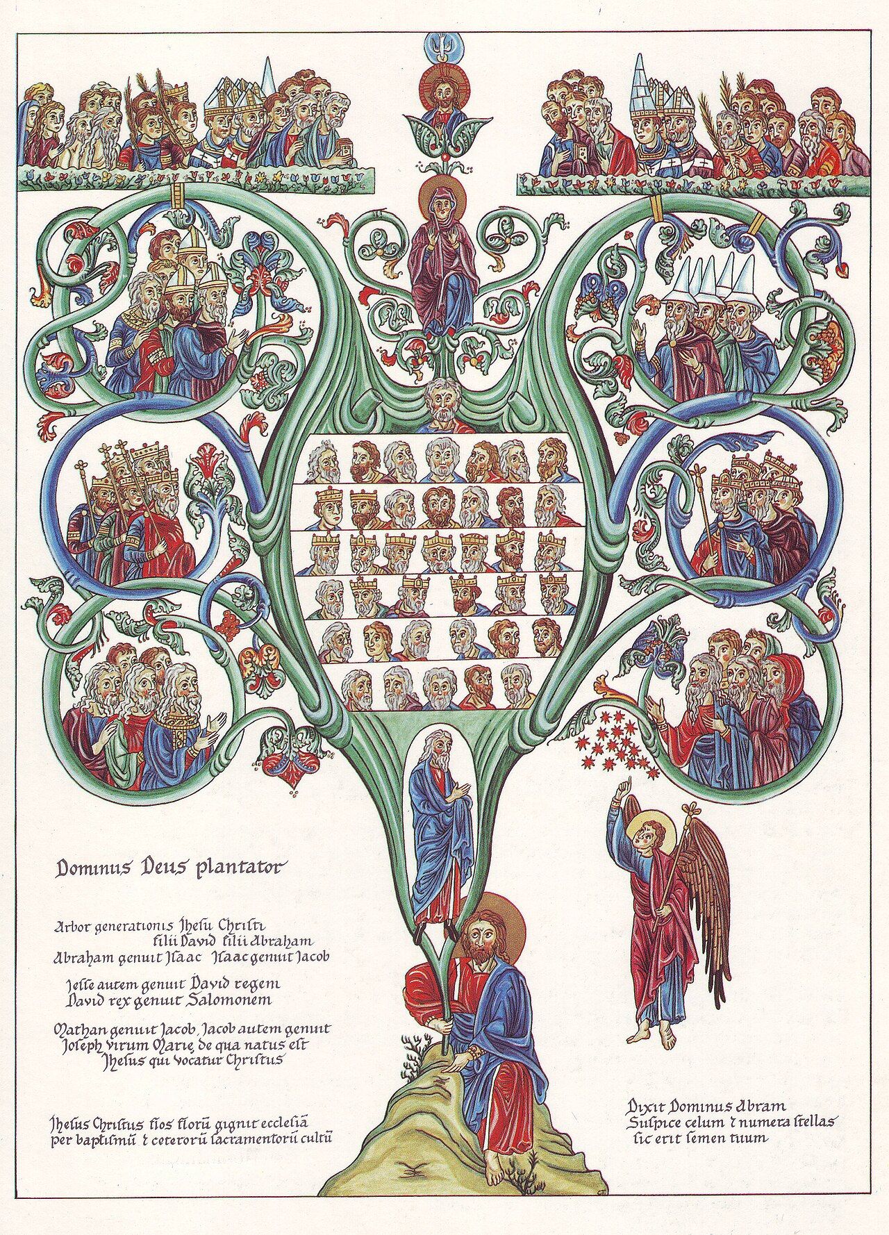 The Genealogy of Christ, from Hortus Deliciarum by Herrad of Landsberg