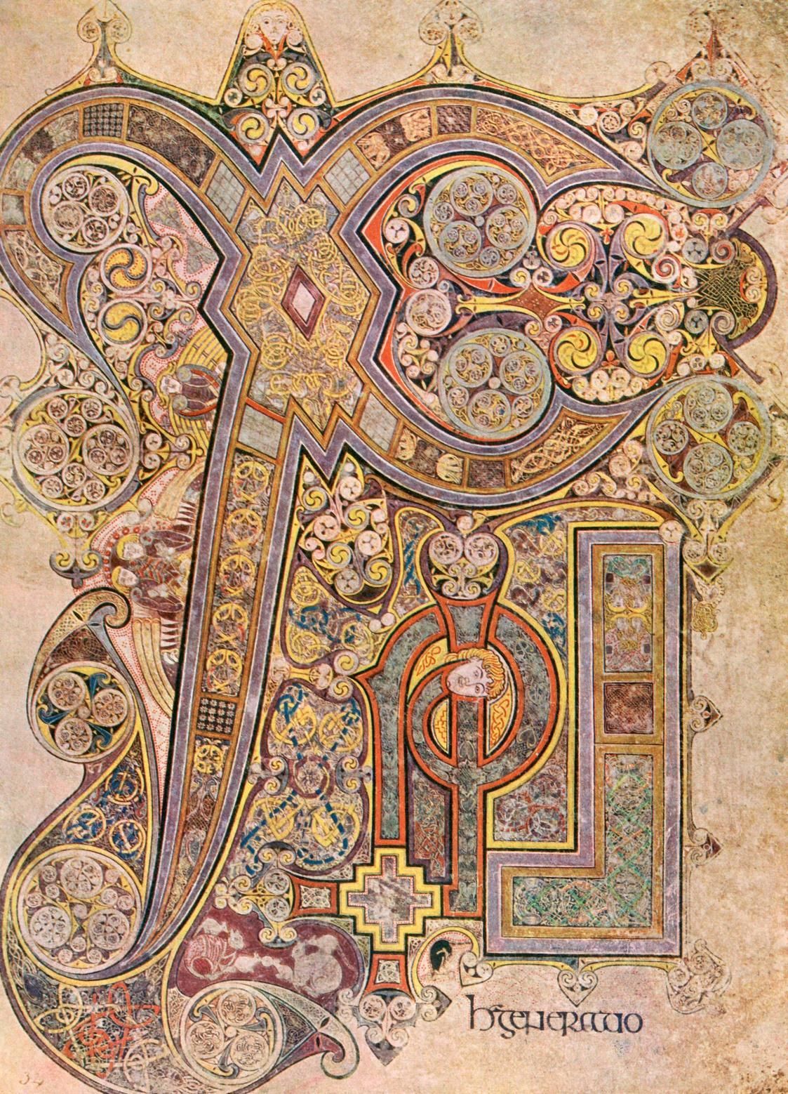 Chi Rho Monogram by Book of Kells workshop