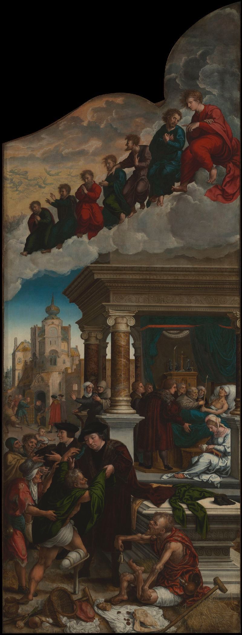 Last Judgement and the Seven Acts of Mercy by Master of 1518