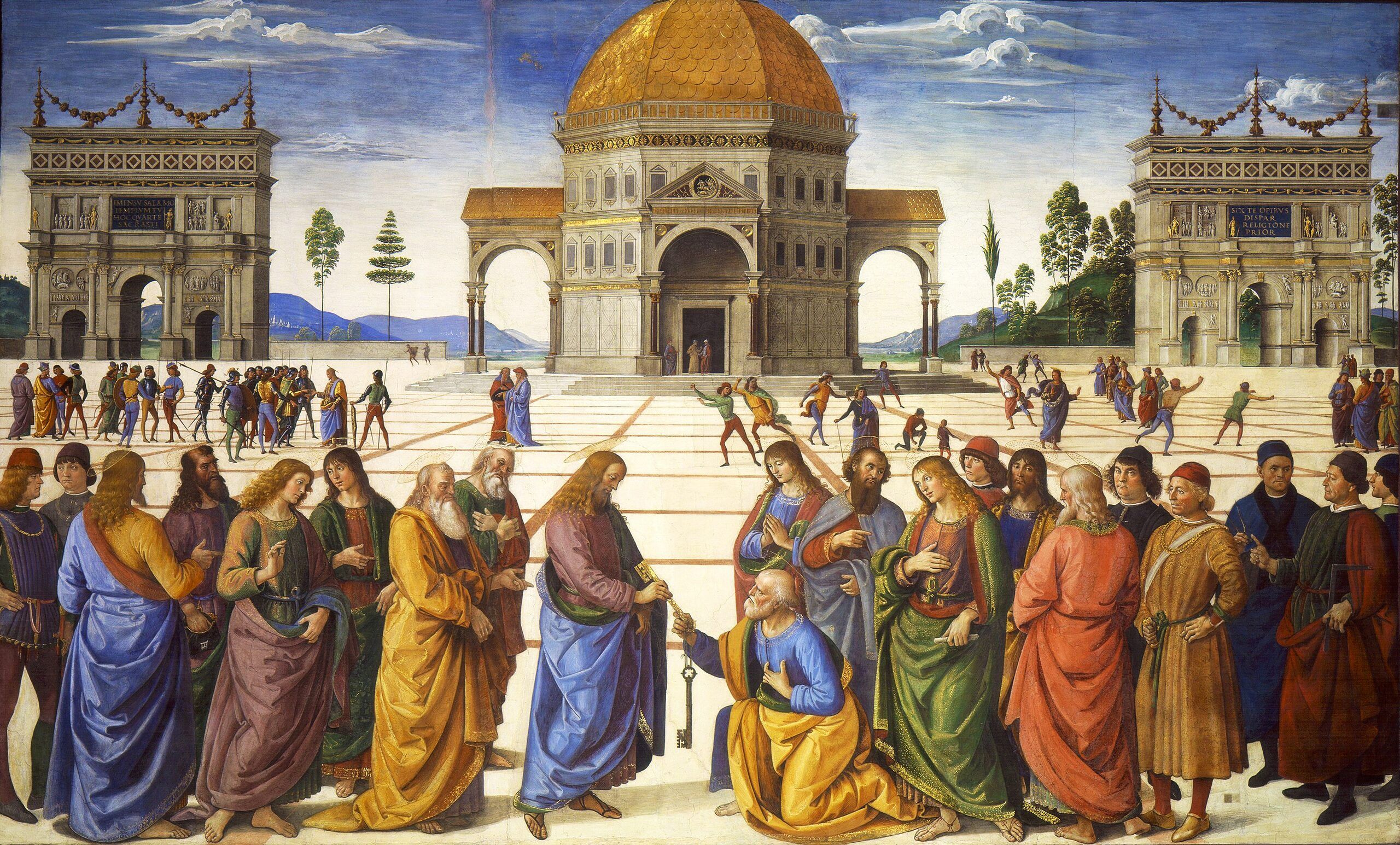 Handing Over of the Keys by Pietro Perugino